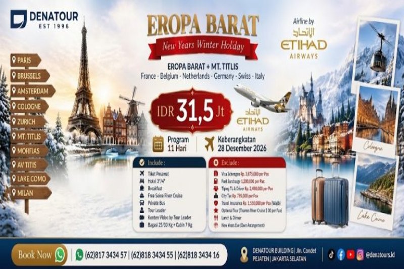 Eropa Barat New Year Winter Holiday - Paket Umrah & Haji Terpercaya Denatour