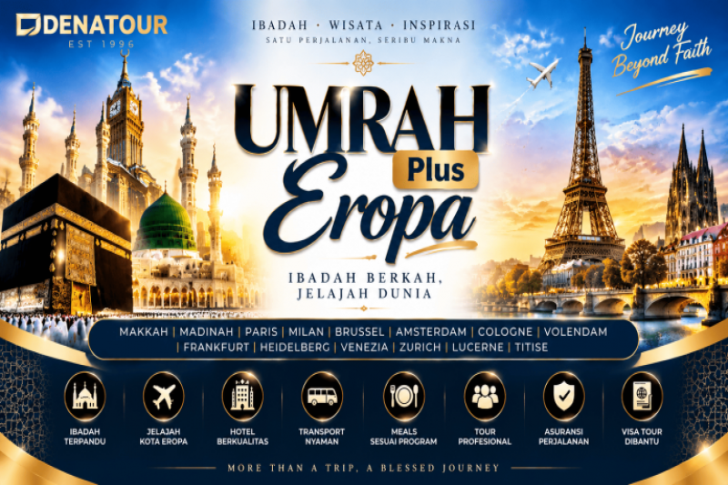 UMRAH PLUS EROPA BARAT 18D - Paket Umrah & Haji Terpercaya Denatour