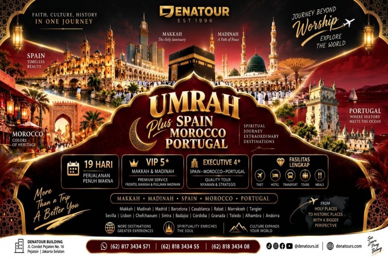 UMRAH SPAIN MAROCO  PROMO 16D - Paket Umrah & Haji Terpercaya Denatour
